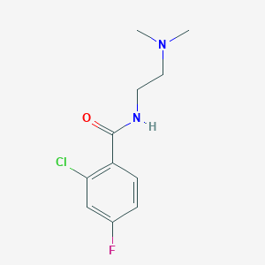 molecular formula C11H14ClFN2O B5457241 2-chloro-N-[2-(dimethylamino)ethyl]-4-fluorobenzamide 
