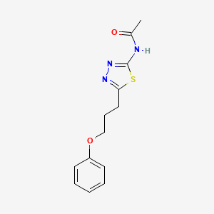 molecular formula C13H15N3O2S B5457286 N-[5-(3-phenoxypropyl)-1,3,4-thiadiazol-2-yl]acetamide 