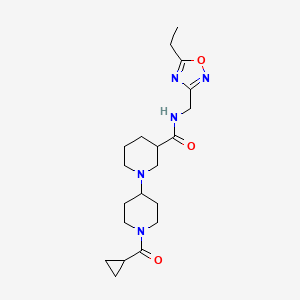 1'-(cyclopropylcarbonyl)-N-[(5-ethyl-1,2,4-oxadiazol-3-yl)methyl]-1,4'-bipiperidine-3-carboxamide