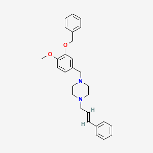 molecular formula C28H32N2O2 B5457319 1-[3-(benzyloxy)-4-methoxybenzyl]-4-(3-phenyl-2-propen-1-yl)piperazine 