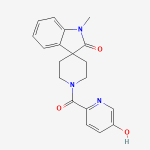 molecular formula C19H19N3O3 B5457334 1'-[(5-hydroxypyridin-2-yl)carbonyl]-1-methylspiro[indole-3,4'-piperidin]-2(1H)-one 