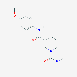 molecular formula C16H23N3O3 B5457356 N~3~-(4-methoxyphenyl)-N~1~,N~1~-dimethyl-1,3-piperidinedicarboxamide 