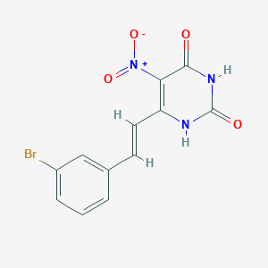 6-[2-(3-bromophenyl)vinyl]-5-nitro-2,4(1H,3H)-pyrimidinedione