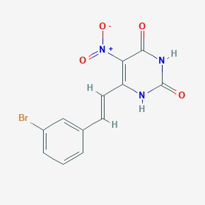 molecular formula C12H8BrN3O4 B5457375 6-[2-(3-bromophenyl)vinyl]-5-nitro-2,4(1H,3H)-pyrimidinedione 