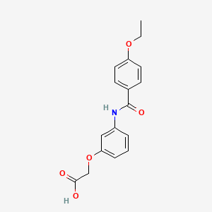 molecular formula C17H17NO5 B5457377 {3-[(4-ethoxybenzoyl)amino]phenoxy}acetic acid 