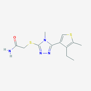 2-{[5-(4-ethyl-5-methyl-3-thienyl)-4-methyl-4H-1,2,4-triazol-3-yl]thio}acetamide