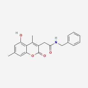 molecular formula C20H19NO4 B5457398 N-benzyl-2-(5-hydroxy-4,7-dimethyl-2-oxo-2H-chromen-3-yl)acetamide 