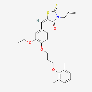 3-allyl-5-{4-[3-(2,6-dimethylphenoxy)propoxy]-3-ethoxybenzylidene}-2-thioxo-1,3-thiazolidin-4-one