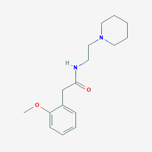 molecular formula C16H24N2O2 B5457443 2-(2-methoxyphenyl)-N-[2-(1-piperidinyl)ethyl]acetamide 