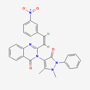 3-(1,5-dimethyl-3-oxo-2-phenyl-2,3-dihydro-1H-pyrazol-4-yl)-2-[2-(3-nitrophenyl)vinyl]-4(3H)-quinazolinone