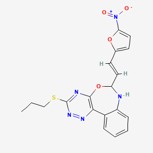 6-[2-(5-nitro-2-furyl)vinyl]-3-(propylthio)-6,7-dihydro[1,2,4]triazino[5,6-d][3,1]benzoxazepine
