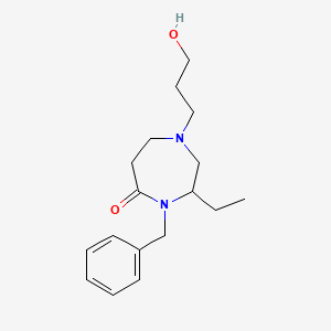molecular formula C17H26N2O2 B5457484 4-benzyl-3-ethyl-1-(3-hydroxypropyl)-1,4-diazepan-5-one 