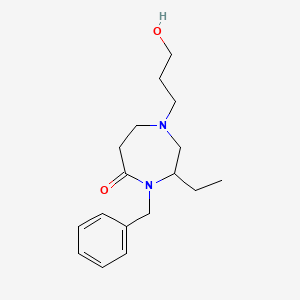 4-benzyl-3-ethyl-1-(3-hydroxypropyl)-1,4-diazepan-5-one