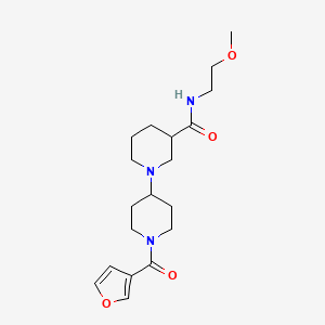 molecular formula C19H29N3O4 B5457501 1'-(3-furoyl)-N-(2-methoxyethyl)-1,4'-bipiperidine-3-carboxamide 