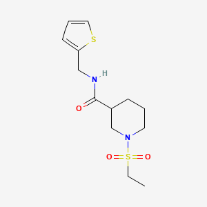 molecular formula C13H20N2O3S2 B5457516 1-(ethylsulfonyl)-N-(2-thienylmethyl)-3-piperidinecarboxamide 