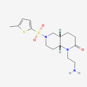 rel-(4aS,8aR)-1-(2-aminoethyl)-6-[(5-methyl-2-thienyl)sulfonyl]octahydro-1,6-naphthyridin-2(1H)-one hydrochloride