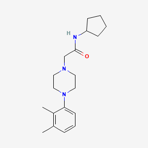 molecular formula C19H29N3O B5457531 N-cyclopentyl-2-[4-(2,3-dimethylphenyl)-1-piperazinyl]acetamide 