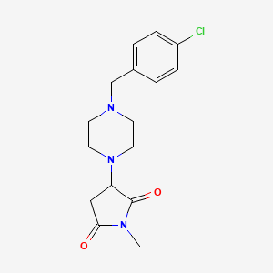 3-[4-(4-chlorobenzyl)-1-piperazinyl]-1-methyl-2,5-pyrrolidinedione