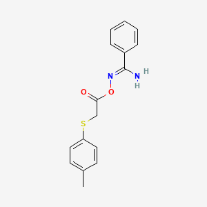 molecular formula C16H16N2O2S B5457574 N'-({2-[(4-methylphenyl)thio]acetyl}oxy)benzenecarboximidamide 