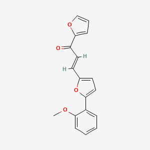 molecular formula C18H14O4 B5457581 1-(2-furyl)-3-[5-(2-methoxyphenyl)-2-furyl]-2-propen-1-one 
