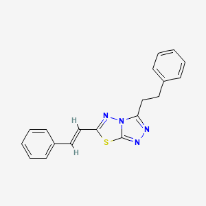 molecular formula C19H16N4S B5457637 3-(2-phenylethyl)-6-(2-phenylvinyl)[1,2,4]triazolo[3,4-b][1,3,4]thiadiazole 