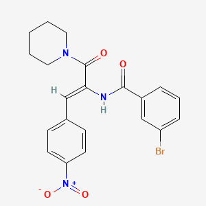 molecular formula C21H20BrN3O4 B5457644 3-bromo-N-[2-(4-nitrophenyl)-1-(1-piperidinylcarbonyl)vinyl]benzamide 