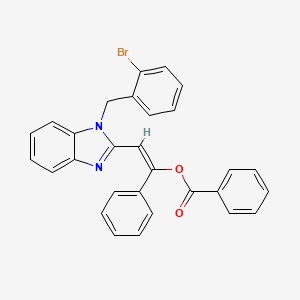 molecular formula C29H21BrN2O2 B5457669 2-[1-(2-bromobenzyl)-1H-benzimidazol-2-yl]-1-phenylvinyl benzoate 
