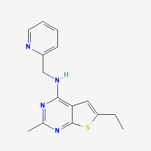 6-ethyl-2-methyl-N-(2-pyridinylmethyl)thieno[2,3-d]pyrimidin-4-amine