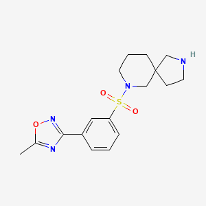 molecular formula C17H22N4O3S B5457689 7-{[3-(5-methyl-1,2,4-oxadiazol-3-yl)phenyl]sulfonyl}-2,7-diazaspiro[4.5]decane hydrochloride 