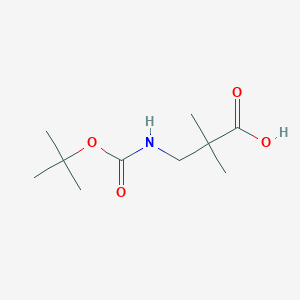 molecular formula C10H19NO4 B054577 3-((叔丁氧羰基)氨基)-2,2-二甲基丙酸 CAS No. 180181-02-6