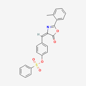 4-{[2-(2-methylphenyl)-5-oxo-1,3-oxazol-4(5H)-ylidene]methyl}phenyl benzenesulfonate