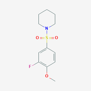 molecular formula C12H16FNO3S B5457728 1-[(3-fluoro-4-methoxyphenyl)sulfonyl]piperidine 