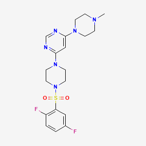 4-{4-[(2,5-difluorophenyl)sulfonyl]-1-piperazinyl}-6-(4-methyl-1-piperazinyl)pyrimidine