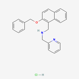 {[2-(benzyloxy)-1-naphthyl]methyl}(2-pyridinylmethyl)amine hydrochloride
