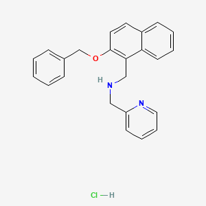 molecular formula C24H23ClN2O B5457747 {[2-(benzyloxy)-1-naphthyl]methyl}(2-pyridinylmethyl)amine hydrochloride 