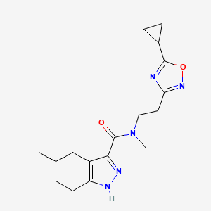 N-[2-(5-cyclopropyl-1,2,4-oxadiazol-3-yl)ethyl]-N,5-dimethyl-4,5,6,7-tetrahydro-2H-indazole-3-carboxamide