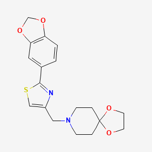 8-{[2-(1,3-benzodioxol-5-yl)-1,3-thiazol-4-yl]methyl}-1,4-dioxa-8-azaspiro[4.5]decane