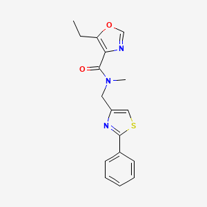 5-ethyl-N-methyl-N-[(2-phenyl-1,3-thiazol-4-yl)methyl]-1,3-oxazole-4-carboxamide