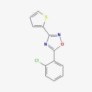 molecular formula C12H7ClN2OS B5457797 5-(2-chlorophenyl)-3-(2-thienyl)-1,2,4-oxadiazole 