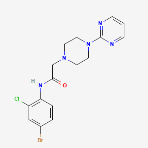N-(4-bromo-2-chlorophenyl)-2-[4-(2-pyrimidinyl)-1-piperazinyl]acetamide