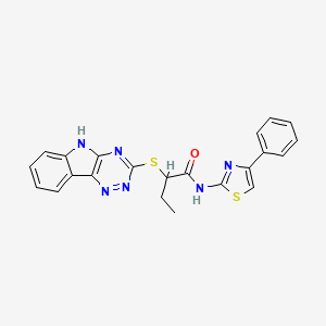 N-(4-phenyl-1,3-thiazol-2-yl)-2-(5H-[1,2,4]triazino[5,6-b]indol-3-ylthio)butanamide