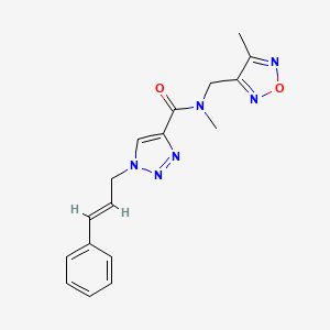 N-methyl-N-[(4-methyl-1,2,5-oxadiazol-3-yl)methyl]-1-[(2E)-3-phenyl-2-propen-1-yl]-1H-1,2,3-triazole-4-carboxamide