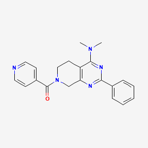 molecular formula C21H21N5O B5457862 7-isonicotinoyl-N,N-dimethyl-2-phenyl-5,6,7,8-tetrahydropyrido[3,4-d]pyrimidin-4-amine 