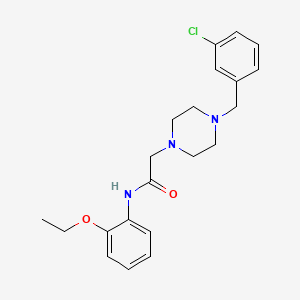 molecular formula C21H26ClN3O2 B5457869 2-[4-(3-chlorobenzyl)-1-piperazinyl]-N-(2-ethoxyphenyl)acetamide 