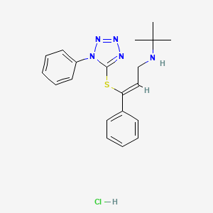 molecular formula C20H24ClN5S B5457876 N-(tert-butyl)-3-phenyl-3-[(1-phenyl-1H-tetrazol-5-yl)thio]-2-propen-1-amine hydrochloride CAS No. 1049730-80-4