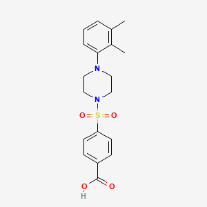 molecular formula C19H22N2O4S B5457888 4-{[4-(2,3-dimethylphenyl)piperazin-1-yl]sulfonyl}benzoic acid 
