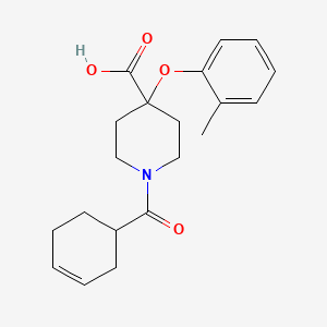 1-(cyclohex-3-en-1-ylcarbonyl)-4-(2-methylphenoxy)piperidine-4-carboxylic acid