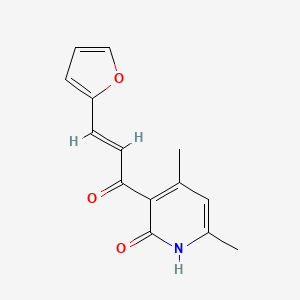 molecular formula C14H13NO3 B5457915 3-[3-(2-furyl)acryloyl]-4,6-dimethyl-2(1H)-pyridinone 
