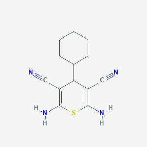 molecular formula C13H16N4S B5457922 2,6-diamino-4-cyclohexyl-4H-thiopyran-3,5-dicarbonitrile 