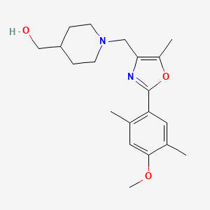 (1-{[2-(4-methoxy-2,5-dimethylphenyl)-5-methyl-1,3-oxazol-4-yl]methyl}piperidin-4-yl)methanol